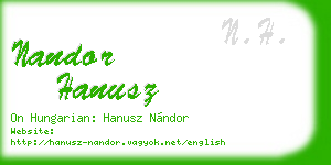 nandor hanusz business card