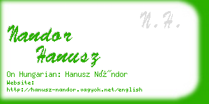 nandor hanusz business card